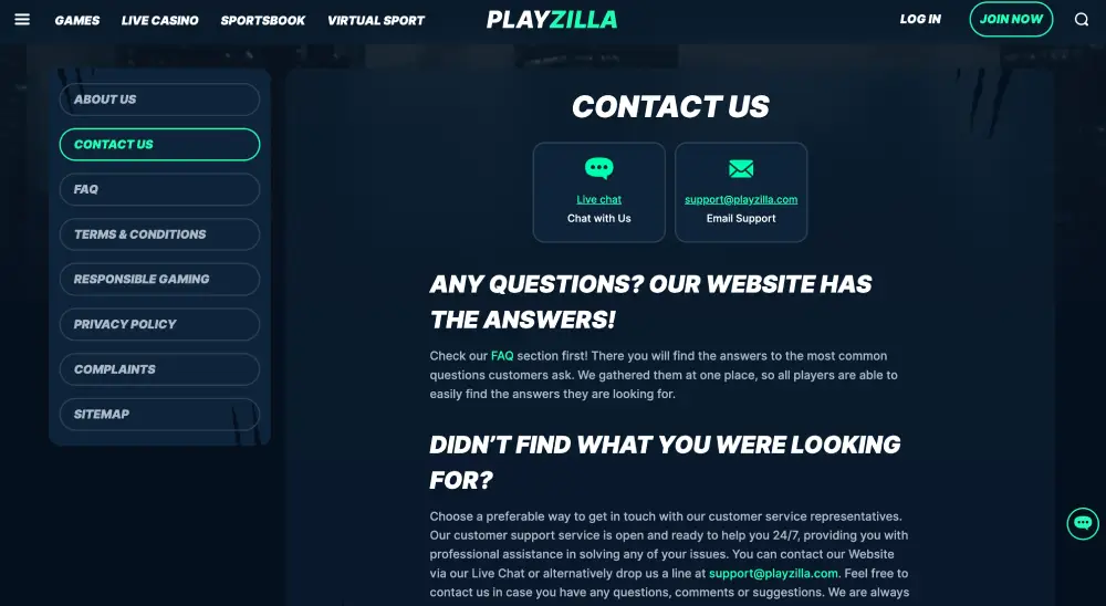 PlayZilla Customer Support