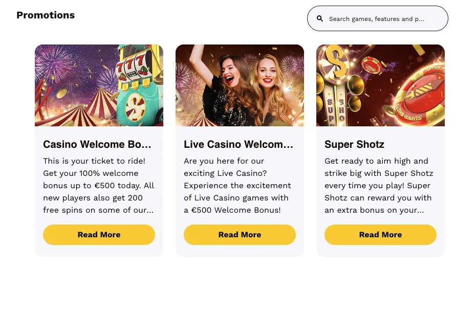 Shotz Casino Promotions