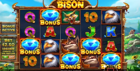 Free play 
Release the Bison Slot Demo
